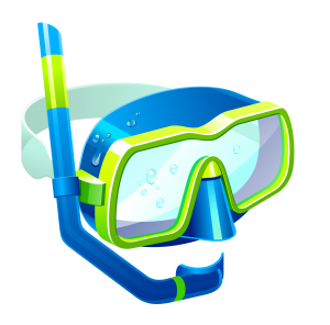 Snorkel, diving mask PNG-71040